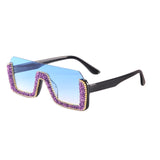 Diamond Rimless Squared  Sunglasses